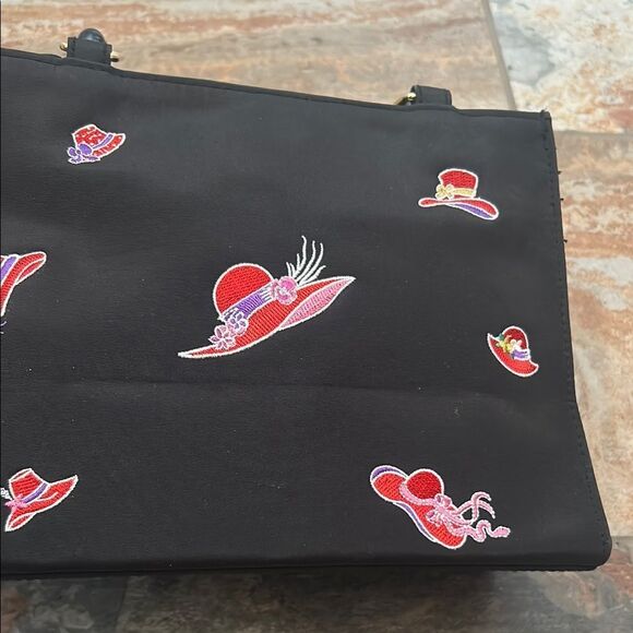 Embroidered Black Handbag - Picture 2 of 11